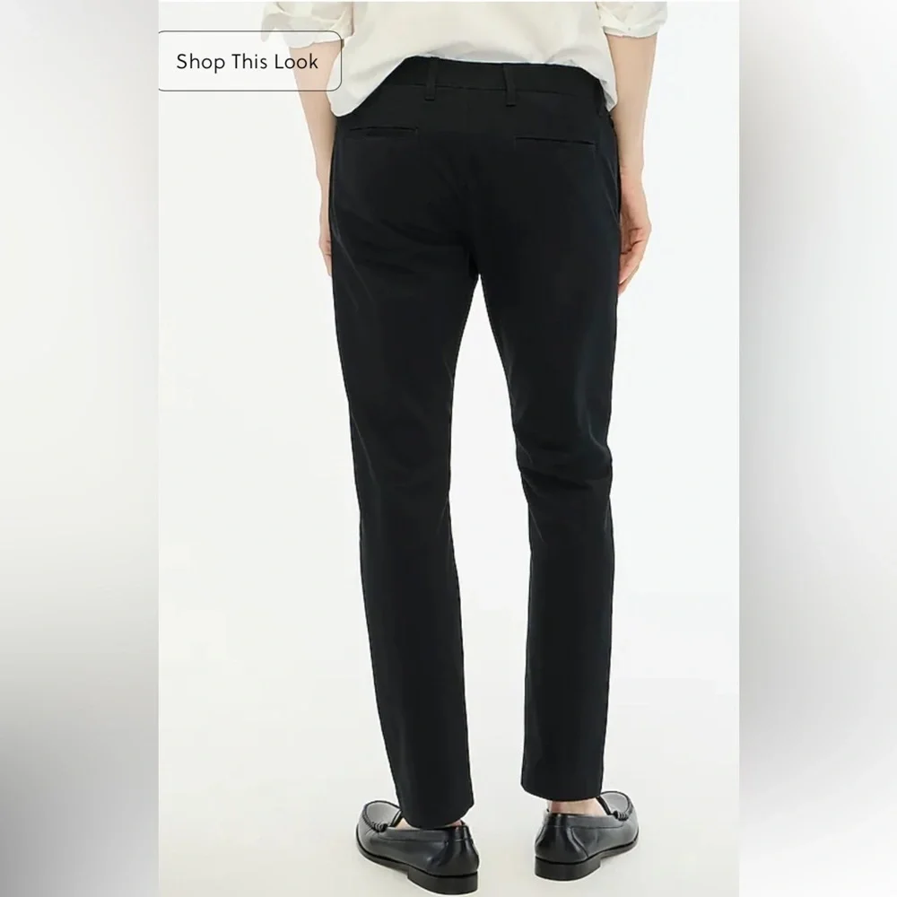 NEW J.Crew Factory Slim-fit TruTemp365® Chino Pants W32 L34 Black